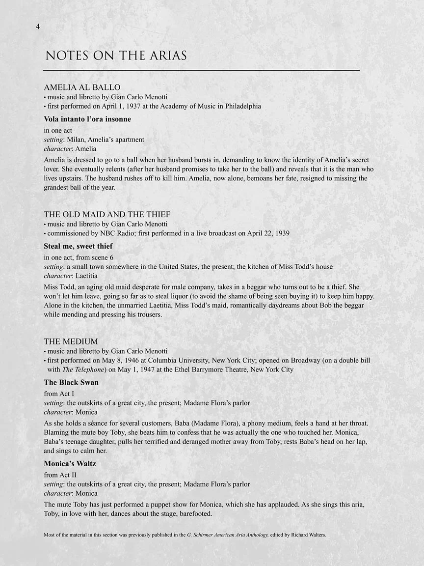 Menotti Arias for Soprano - Image 4