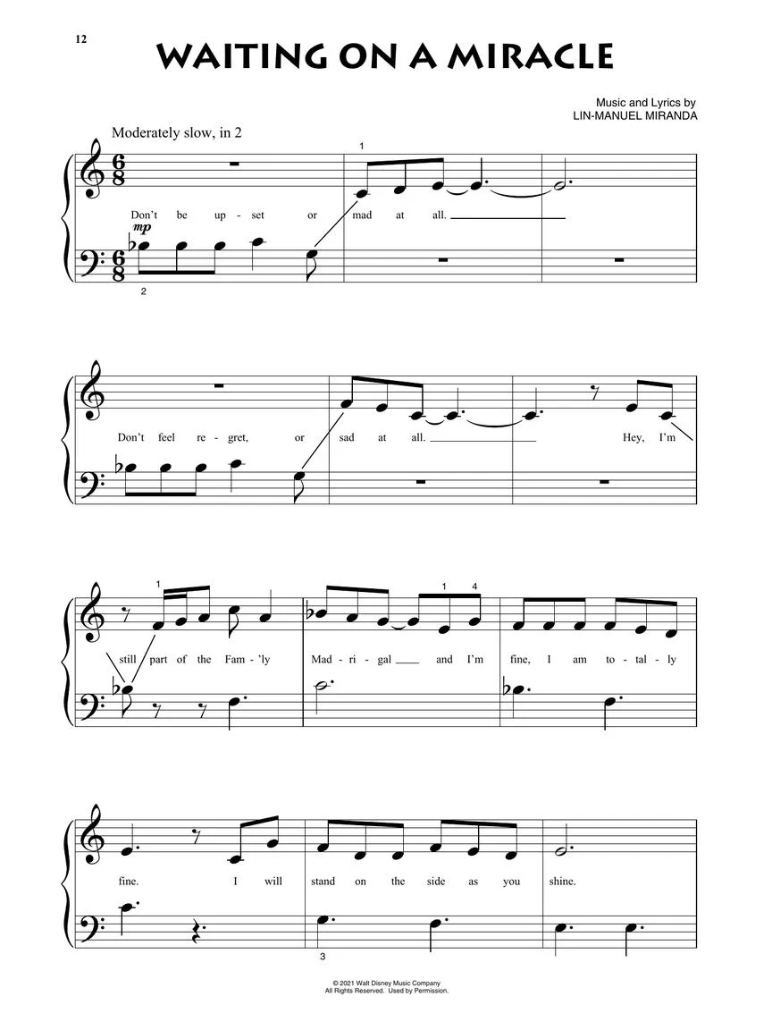 Miranda Encanto Beginning Piano Solo - Image 6