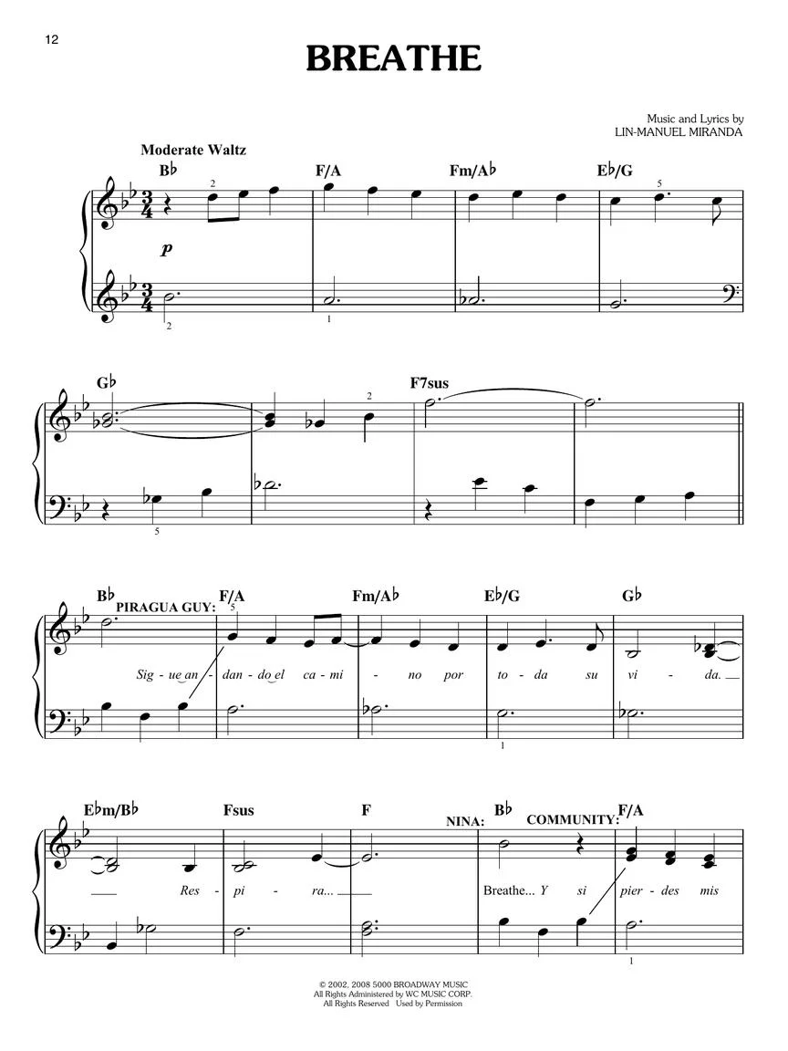 Miranda In the Heights Easy Piano Selections - Image 4