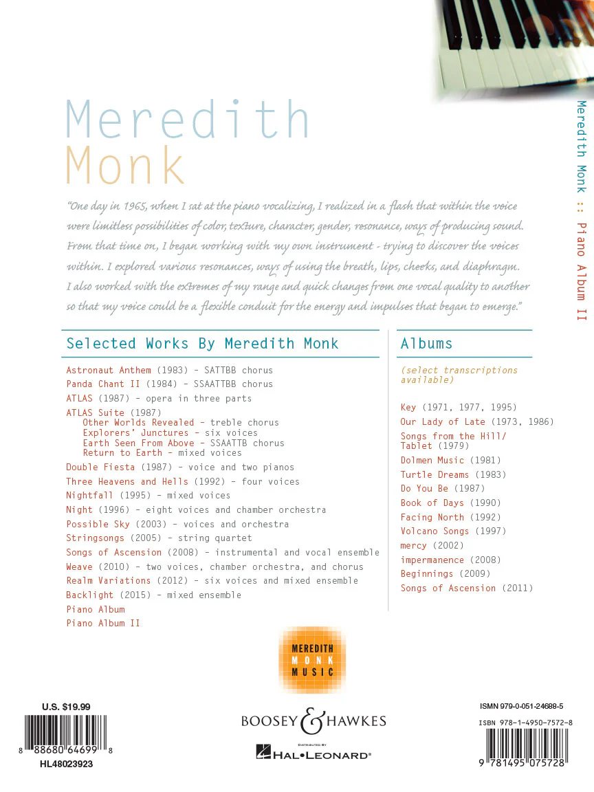 Monk, Meredith - Piano Album II - Image 6