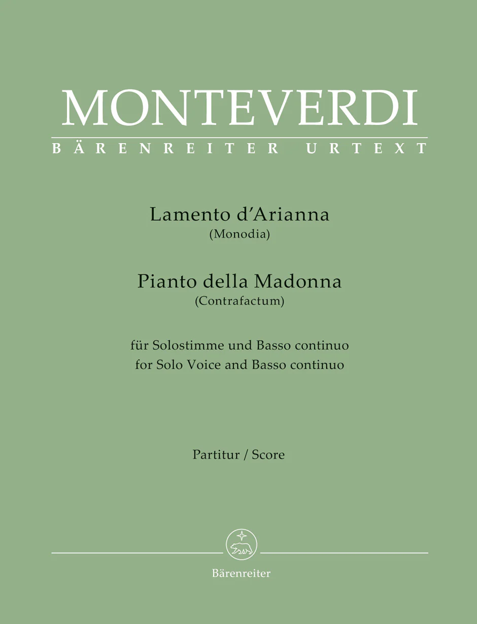 Monteverdi Lamento d'Arianna (Monodia) / Pianto della Madonna (Contrafactum) for Solo Voice and Basso continuo