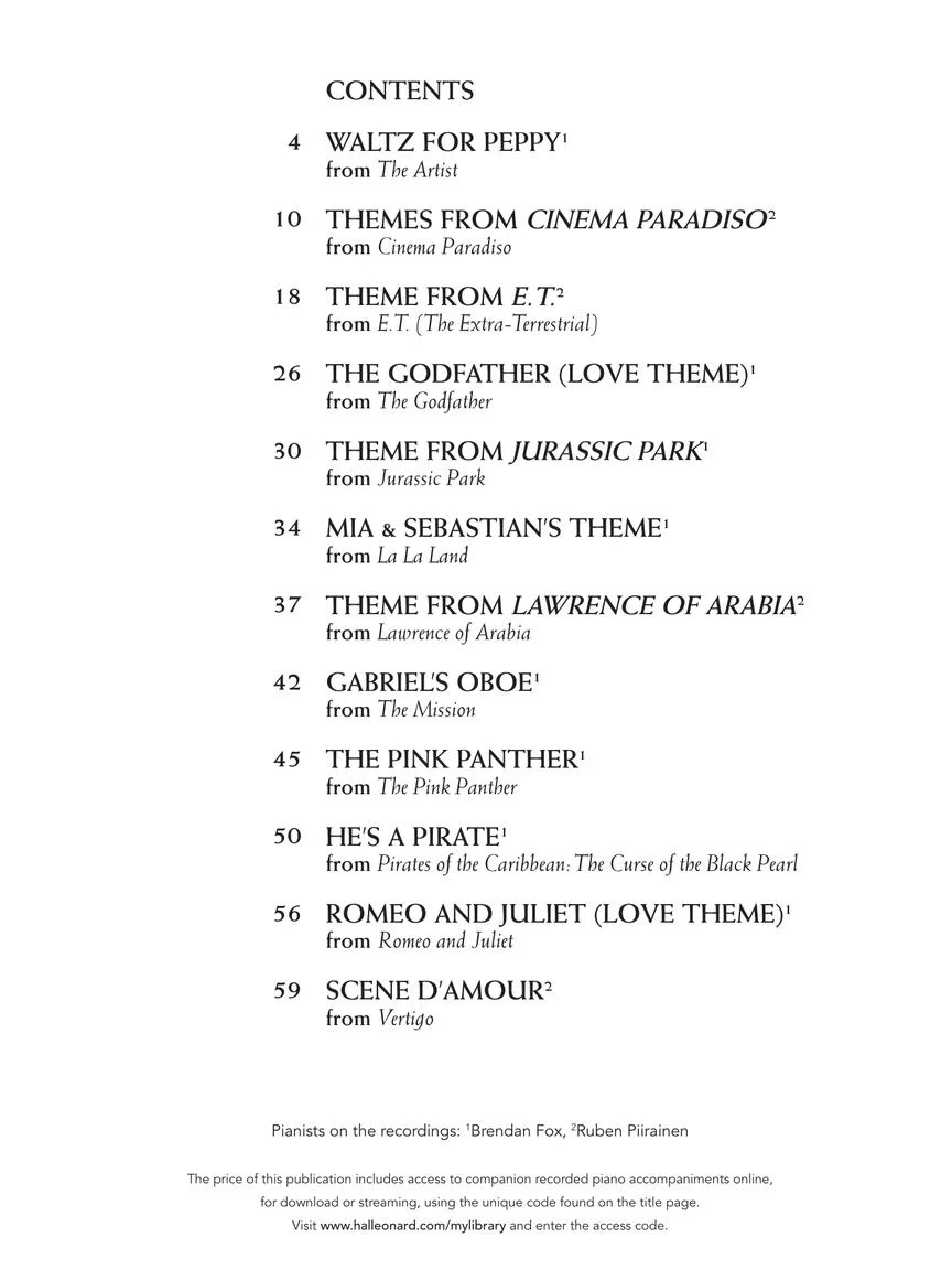 Movie Themes for Classical Players - Image 3