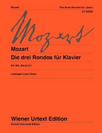 Mozart: The three Rondos for piano KV485, 494, 511