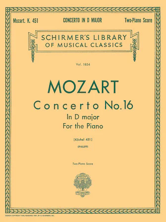 Mozart Concerto No. 16 in D, K.451
