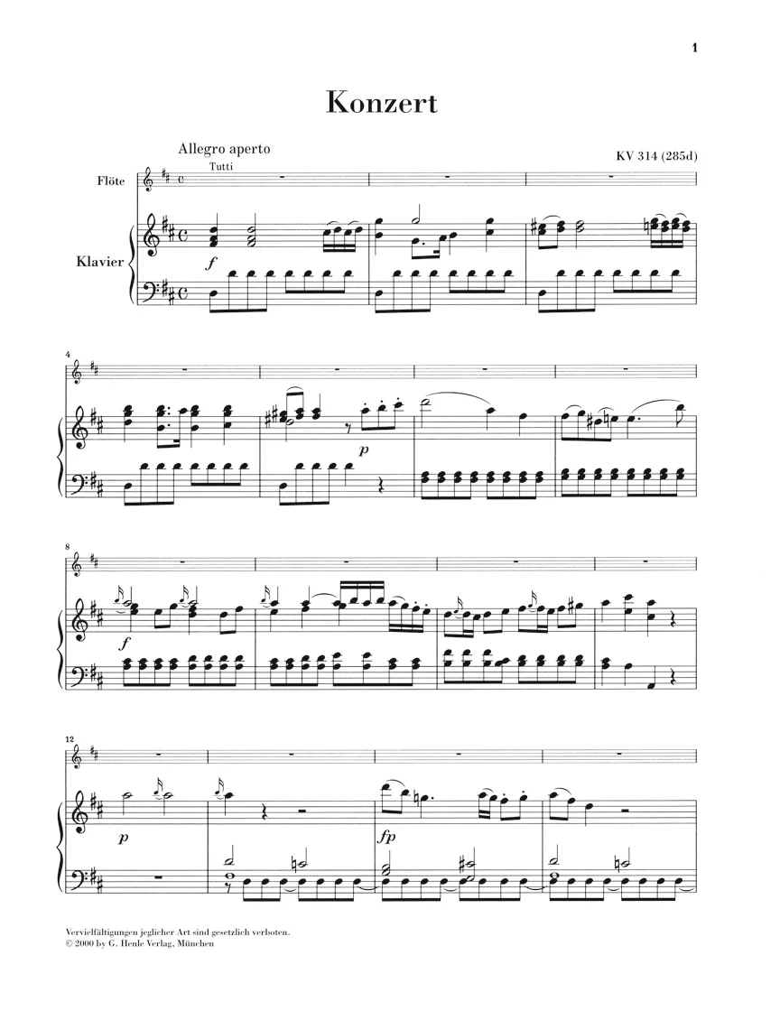 Mozart: Flute Concerto No. 2 in D major K. 314 - Image 2