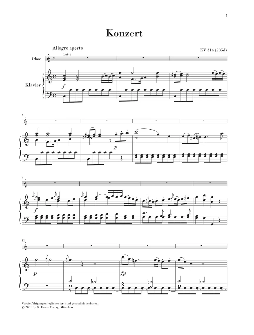 Mozart: Oboe Concerto in C major K. 314 - Image 2