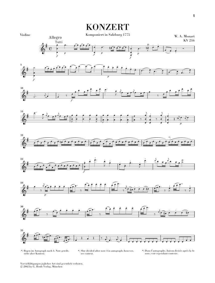 Mozart: Violin Concerto No. 3 in G major K. 216 - Image 4