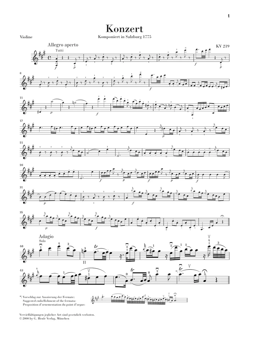 Mozart: Violin Concerto No. 5 in A major K. 219 - Image 4