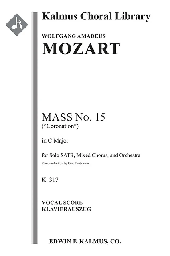 Mozart Coronation Mass K. 317 (Vocal Score)