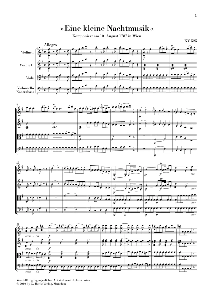 Mozart: Divertimento K. 525 "A Little Night Music" (Study Score) - Image 2