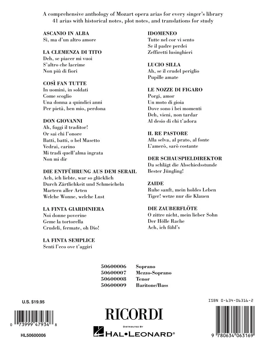 Mozart Opera Arias for Soprano - Image 2