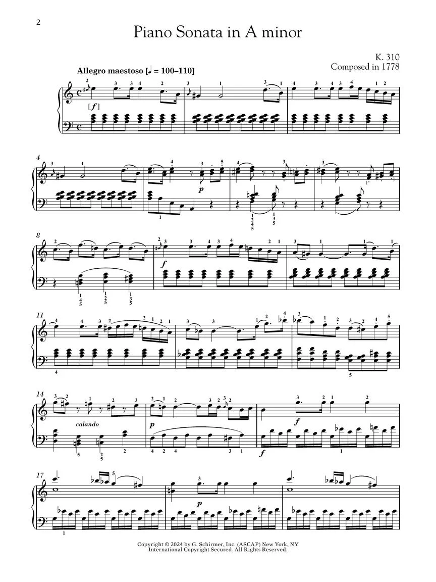 Mozart Piano Sonata in A Minor, K.310 - Image 4
