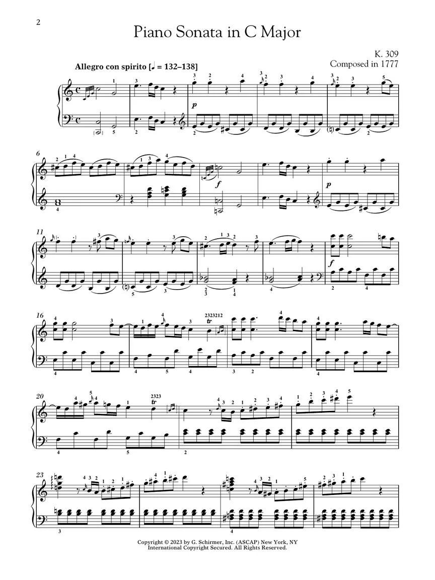 Mozart Piano Sonata in C Major, K.309 - Image 4
