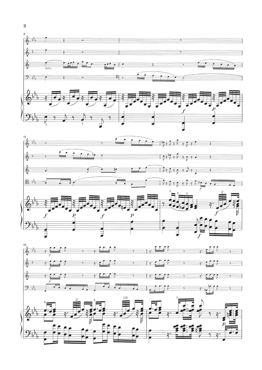 Mozart: Quintet K. 452 K. 617 (Study Score) - Image 3