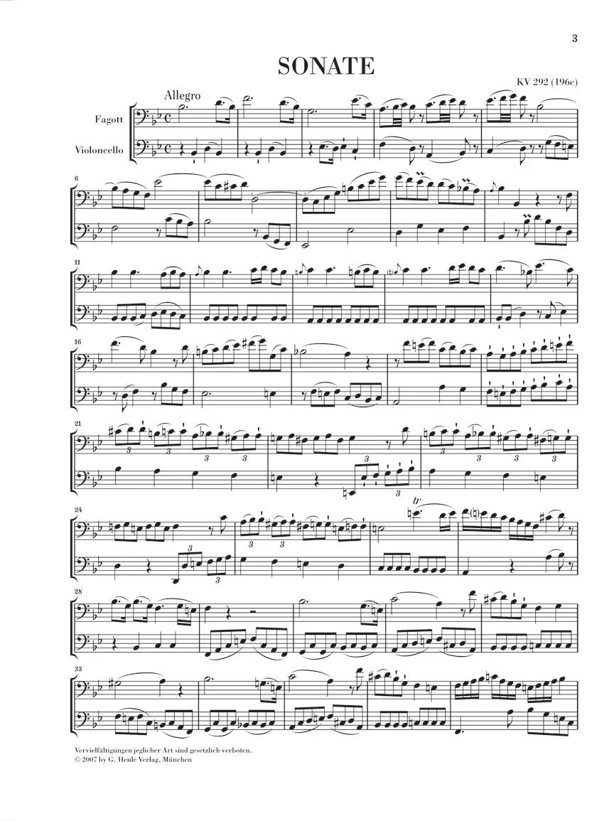 Mozart: Sonata in Bb major K. 292 (196c) - Image 3