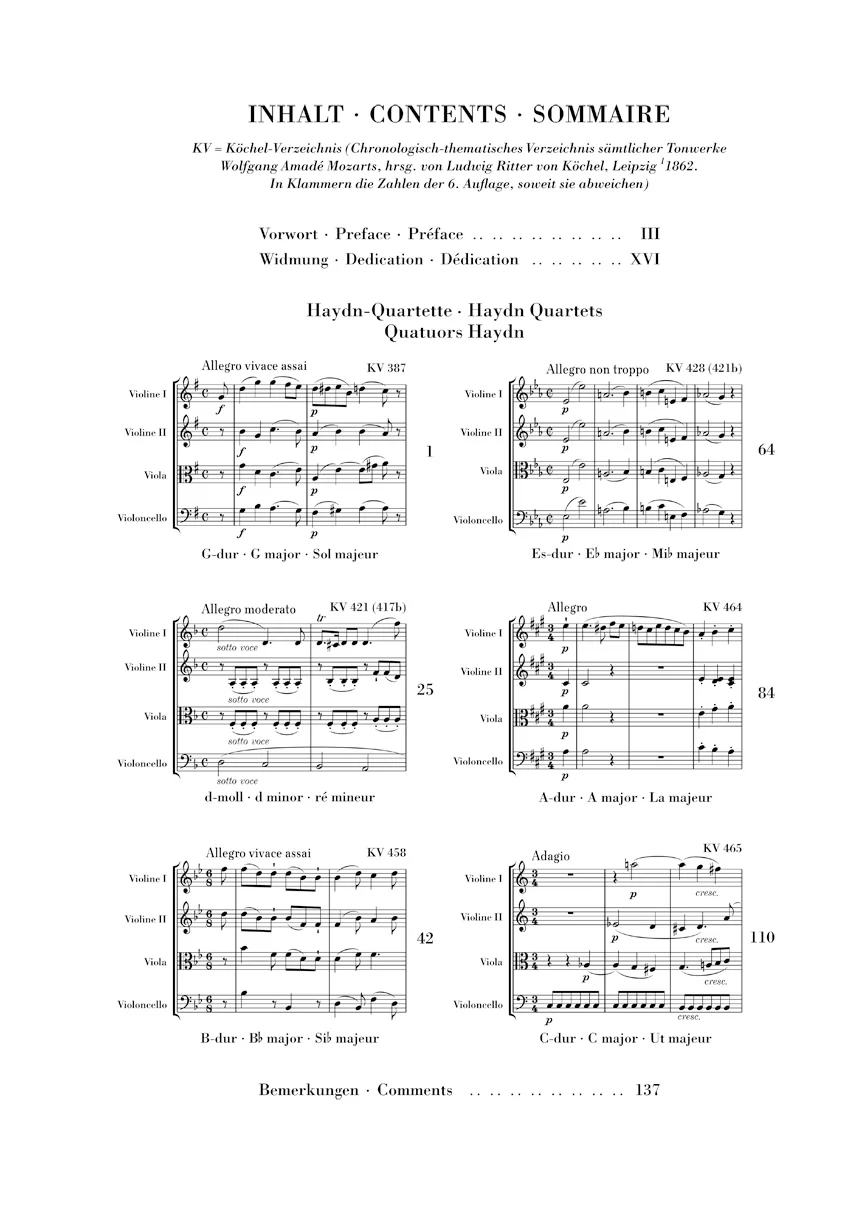 Mozart: String Quartets, Volume III (Study Score) - Image 2
