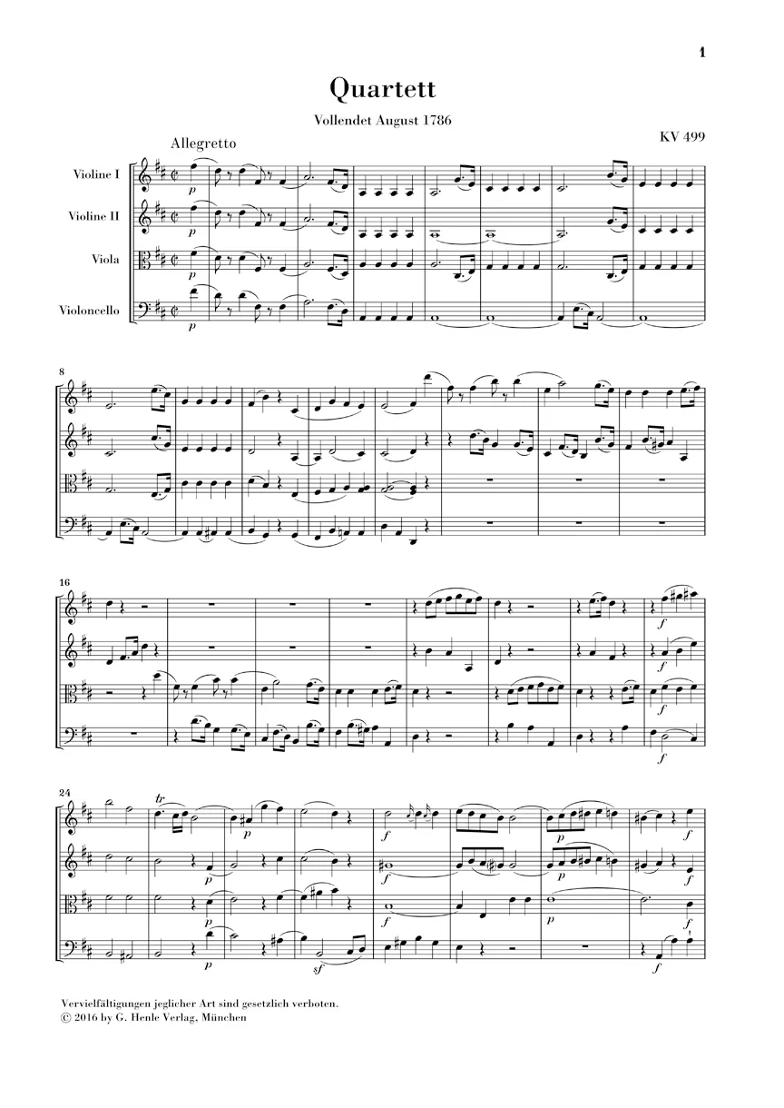 Mozart: String Quartets, Volume IV SE (Study Score) - Image 2