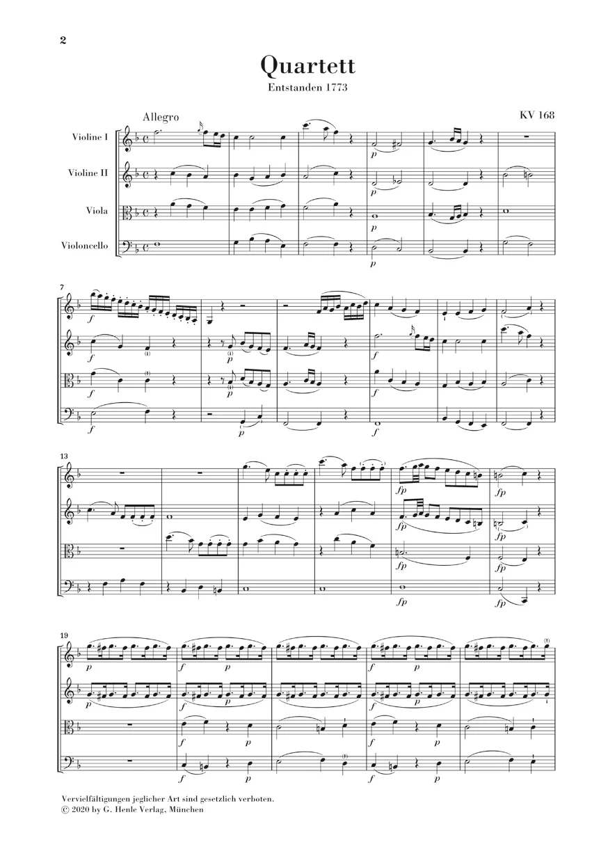 Mozart: String Quartets, Volume II (Study Score) - Image 2