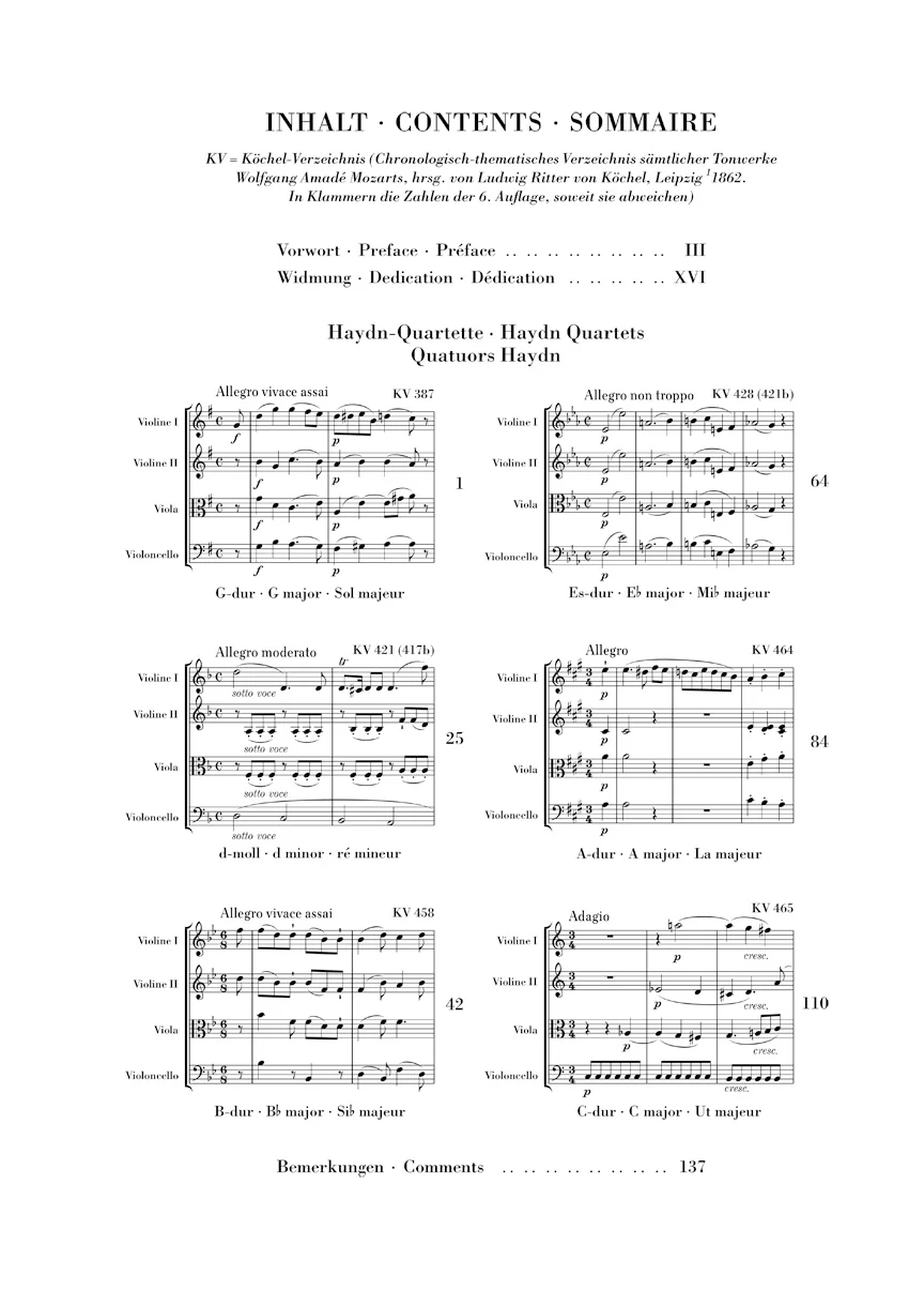 Mozart: String Quartets (Study Score) - Image 6