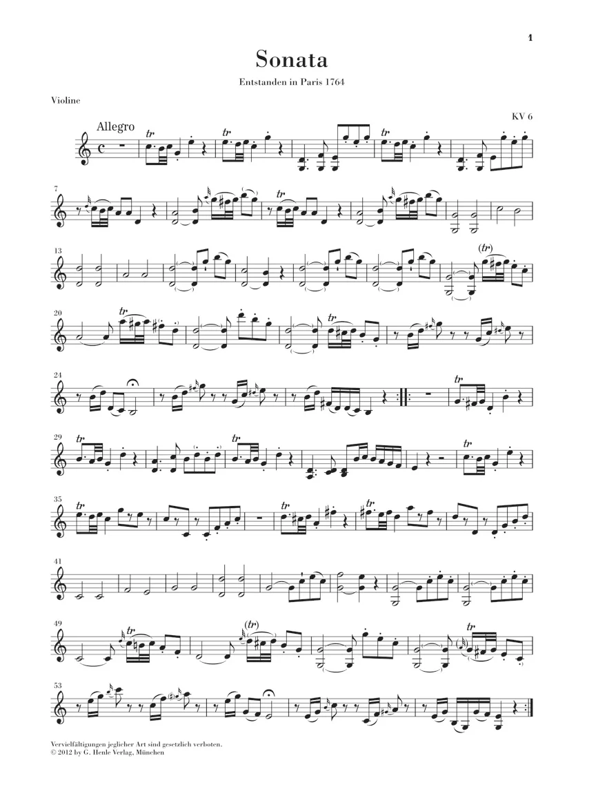 Mozart: "Wunderkind" Sonatas I, K. 6-9 for Piano and Violin - Image 3