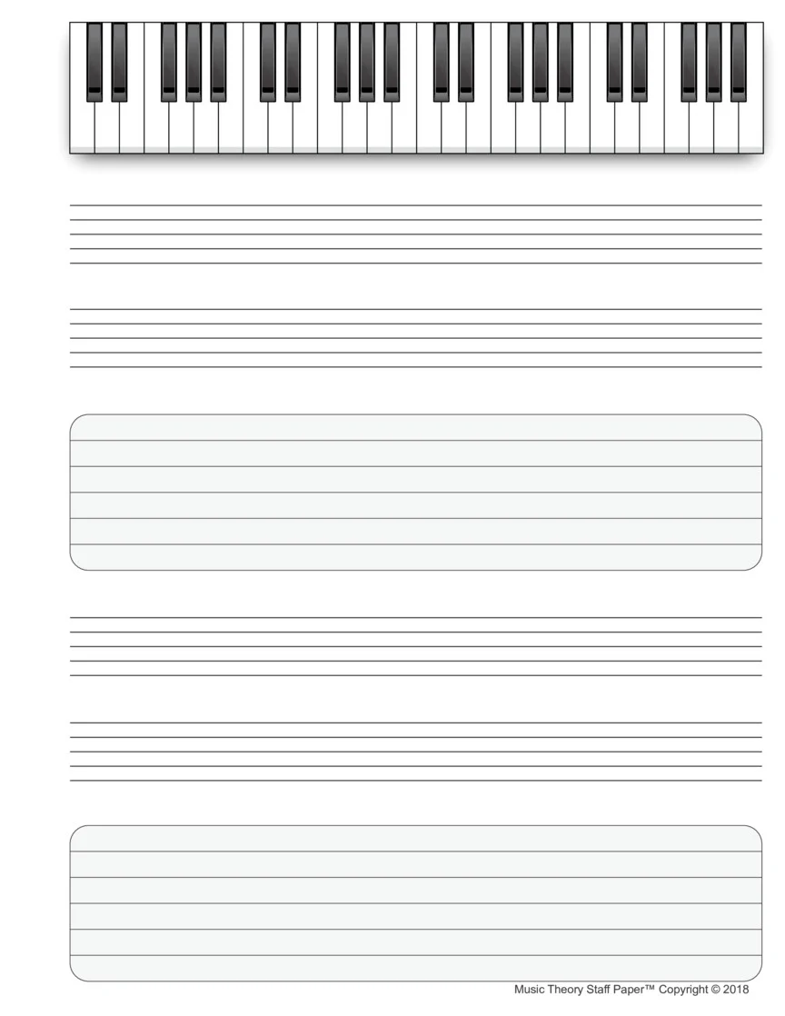 Music Theory Staff Paper / Manuscript Paper - Image 3