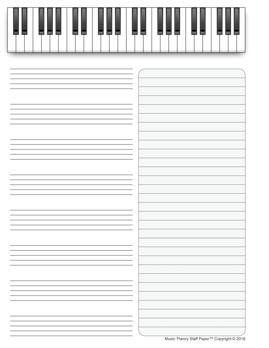 Music Theory Staff Paper / Manuscript Paper - Image 4