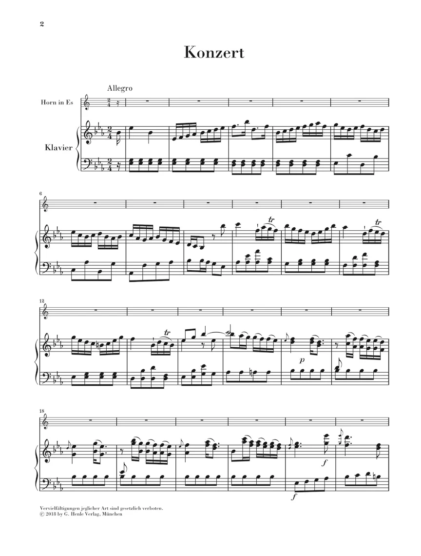Neruda: Concerto for Horn (Trumpet) and Strings in E flat major - Image 2