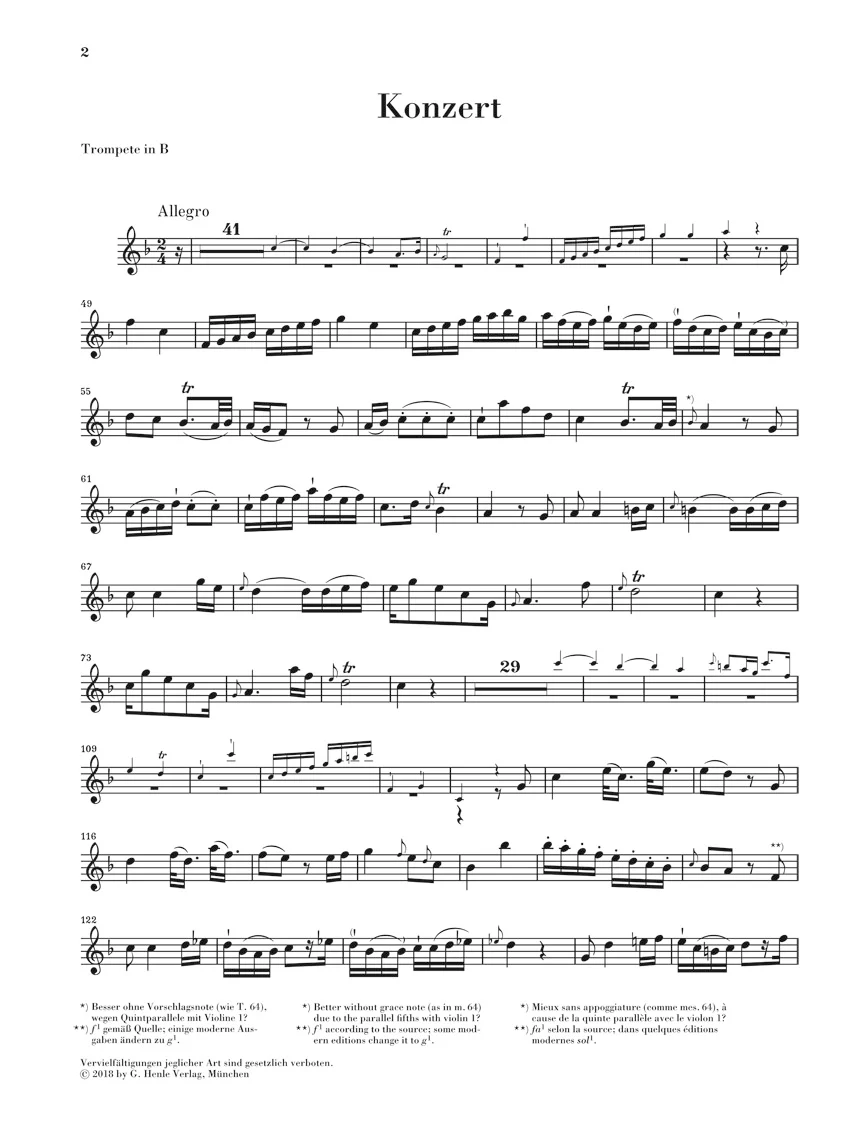 Neruda: Concerto for Horn (Trumpet) and Strings in E flat major - Image 5