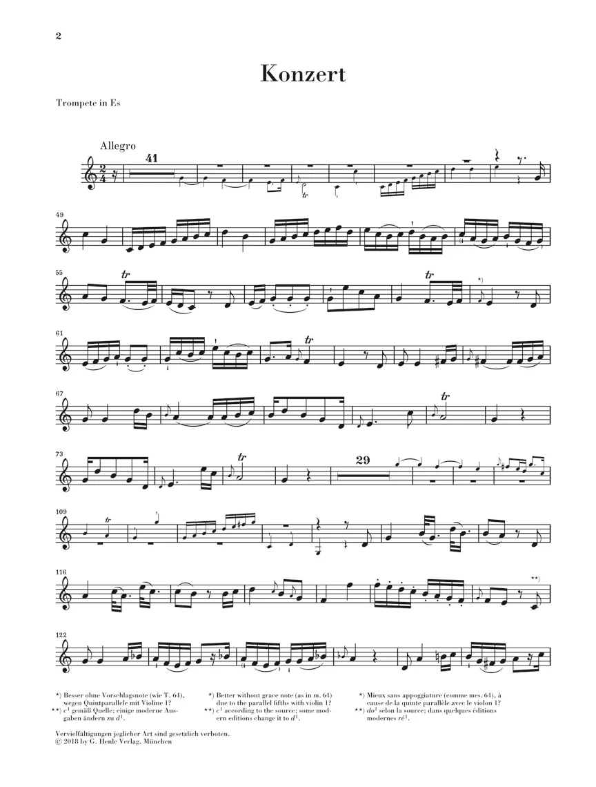 Neruda: Concerto for Horn (Trumpet) and Strings in E flat major - Image 6