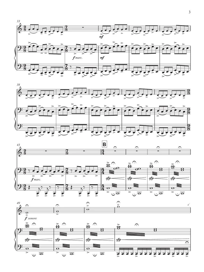 Nyman Where the Bee Dances Saxophone/Piano Reduction - Image 4