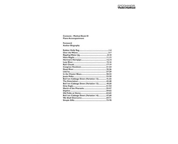 O'Connor Violin Method 3 - Piano Accompaniment - Image 2