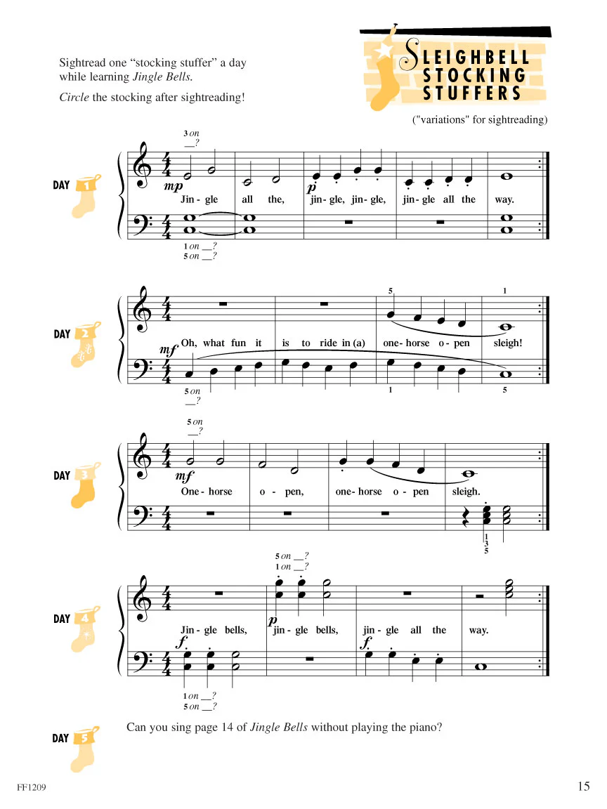 Faber Accelerated Piano Adventures Christmas Book 1 - Image 3