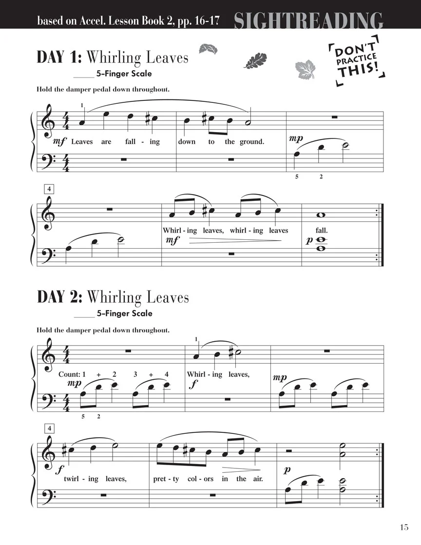 Accelerated Piano Adventures Sightreading Book 2 - Image 4