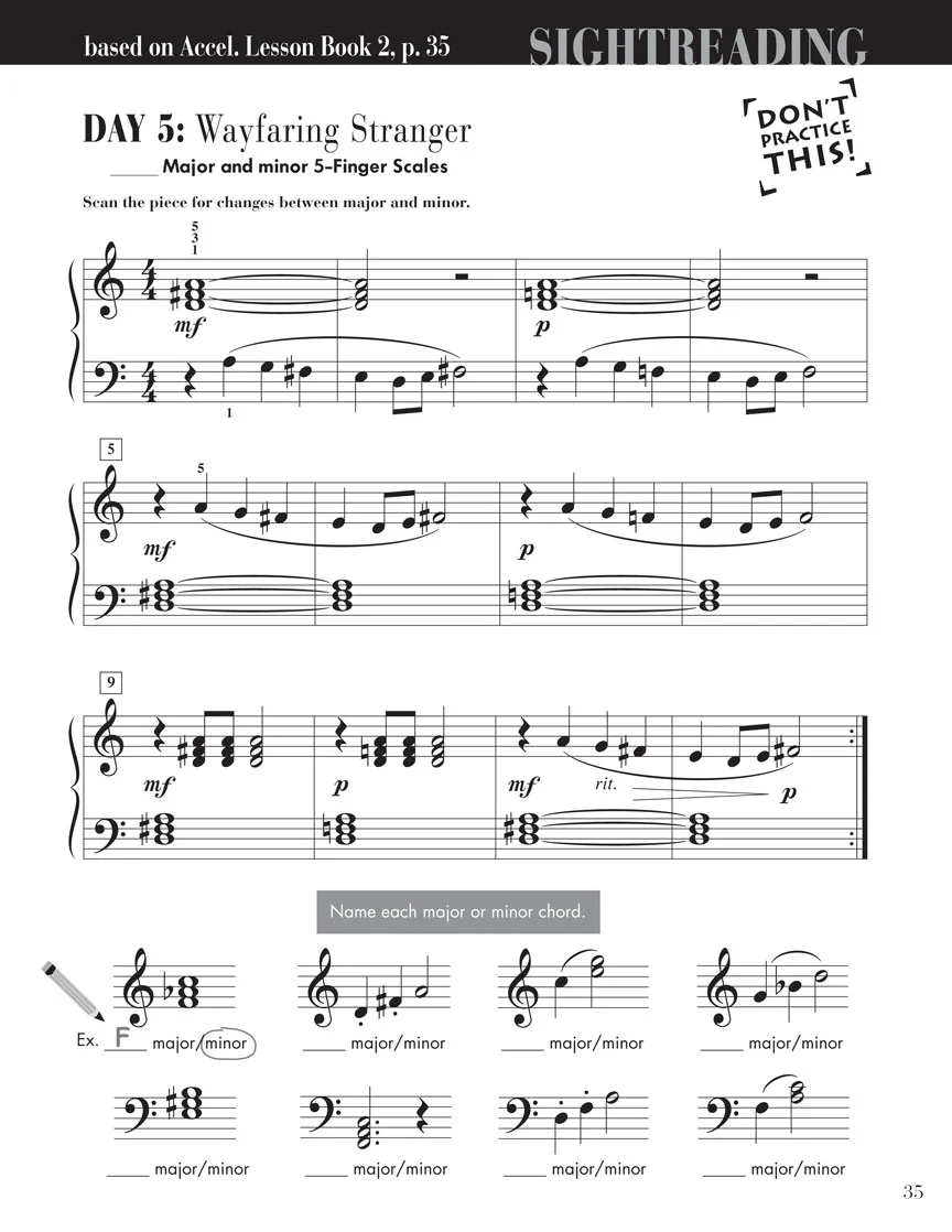 Accelerated Piano Adventures Sightreading Book 2 - Image 5