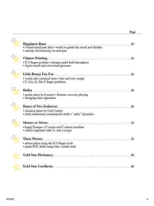 Faber Piano Adventures Gold Star Performance - Level 1 - Image 3