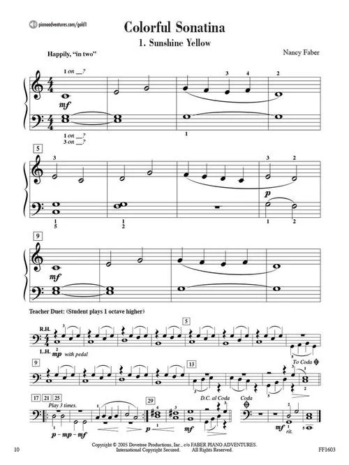 Faber Piano Adventures Gold Star Performance - Level 1 - Image 4