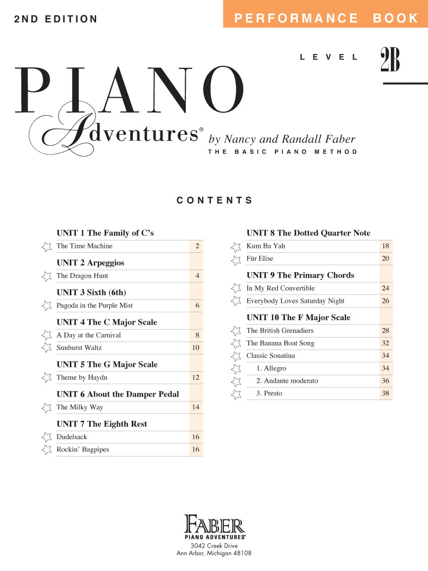 Faber Piano Adventures - Performance Book Level 2B - Image 2