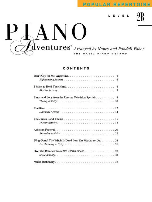 Faber Piano Adventures Popular Repertoire Level 2B - Image 2