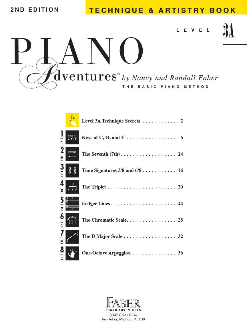 Faber Piano Adventures Technique & Artistry Book - Level 3A - Image 2