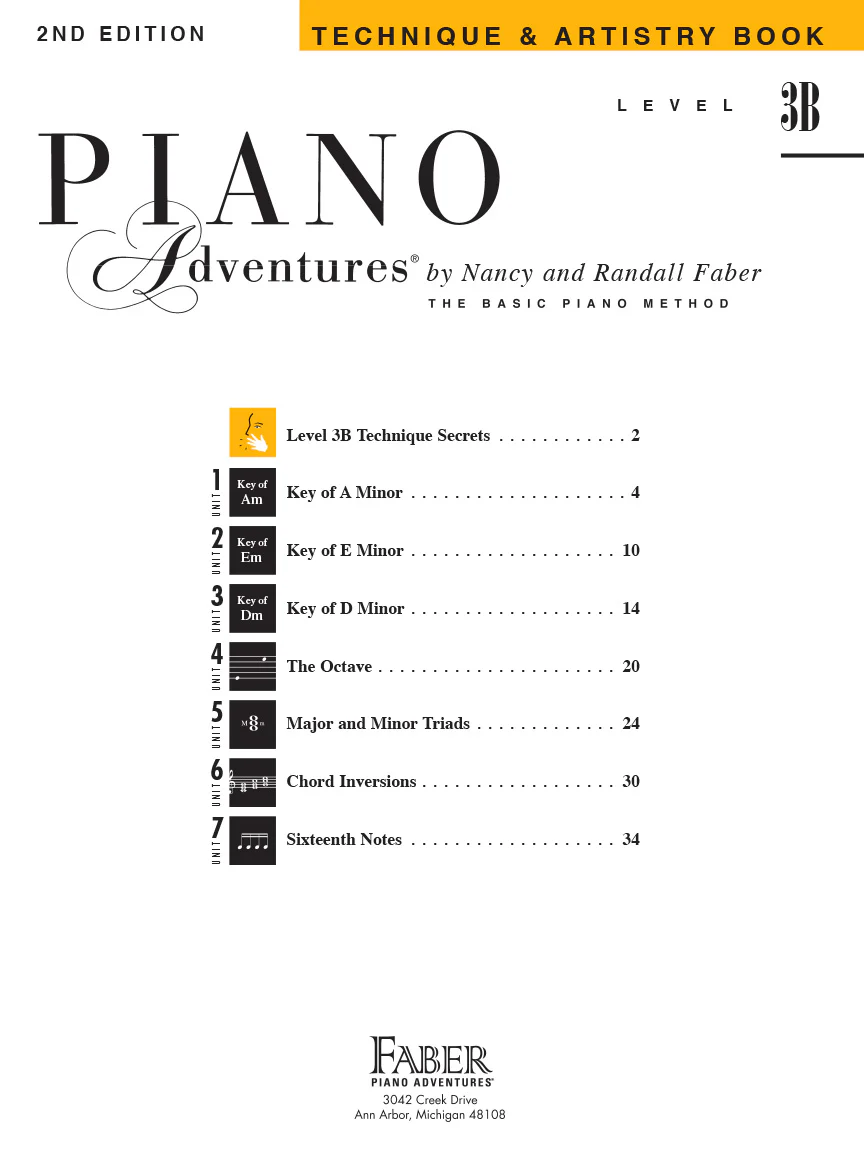 Faber Piano Adventures Technique & Artistry Book - Level 3B - Image 2