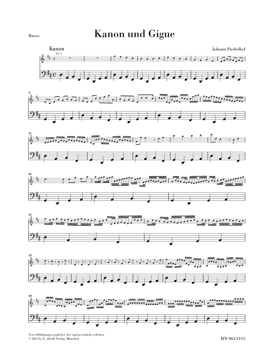 Pachelbel: Canon and Gigue in D major for three Violins and Basso continuo - Image 6