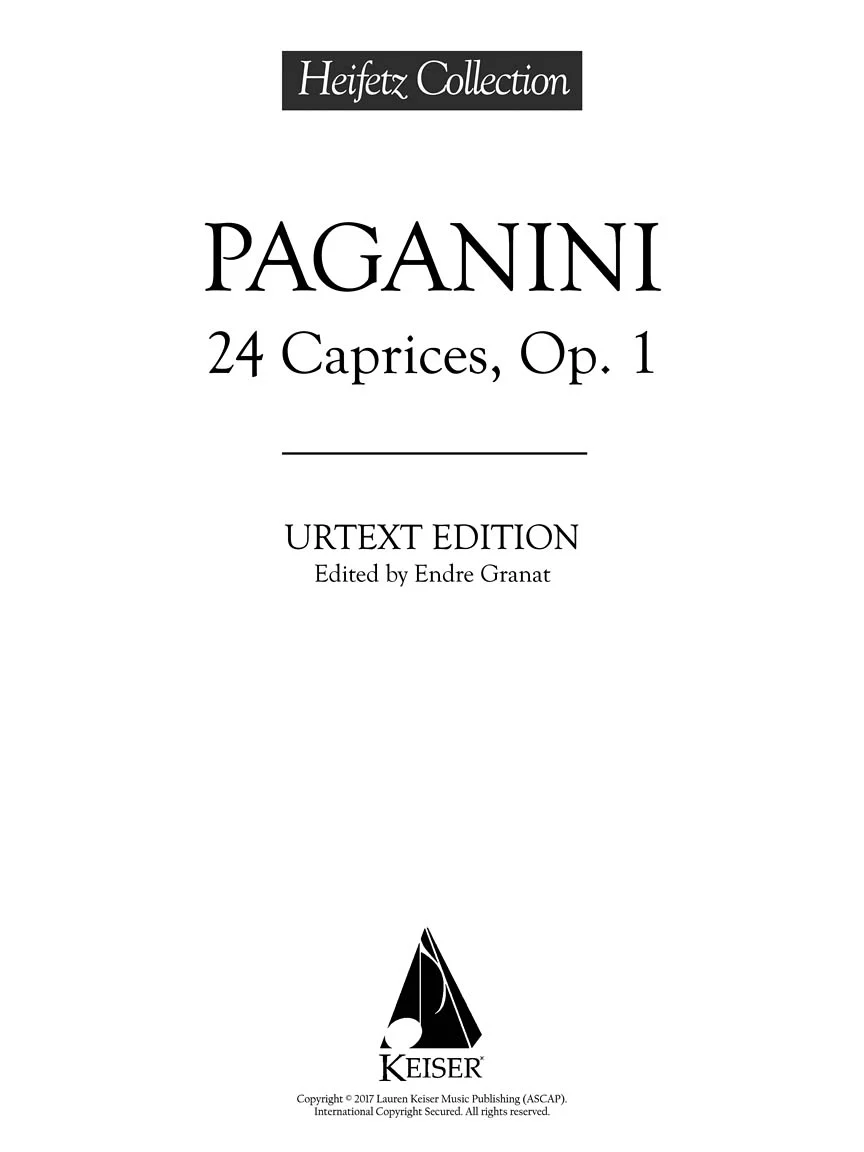 Paganini 24 Caprices for Violin Solo Jascha Heifetz Version - Image 2