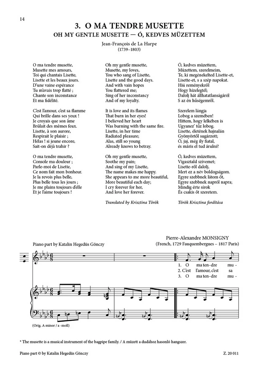 Panorama of Songs 1/B Easy Songs from 4 Centuries in 6 Languages Low Voice - Image 2