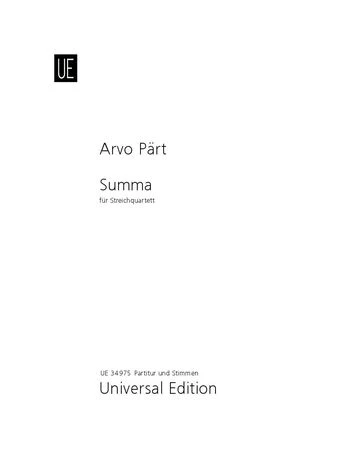 Part Summa for String Quartet