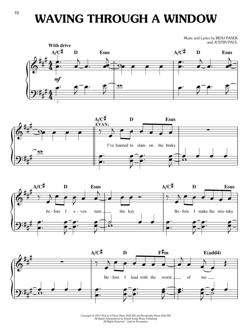 Pasek/Paul Dear Evan Hansen Easy Piano Selections - Image 4