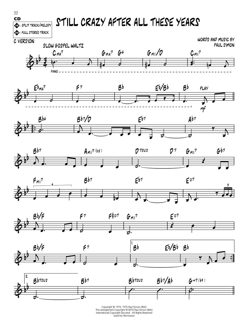 Simon, Paul - Jazz Play-Along Vol. 122 - Image 6