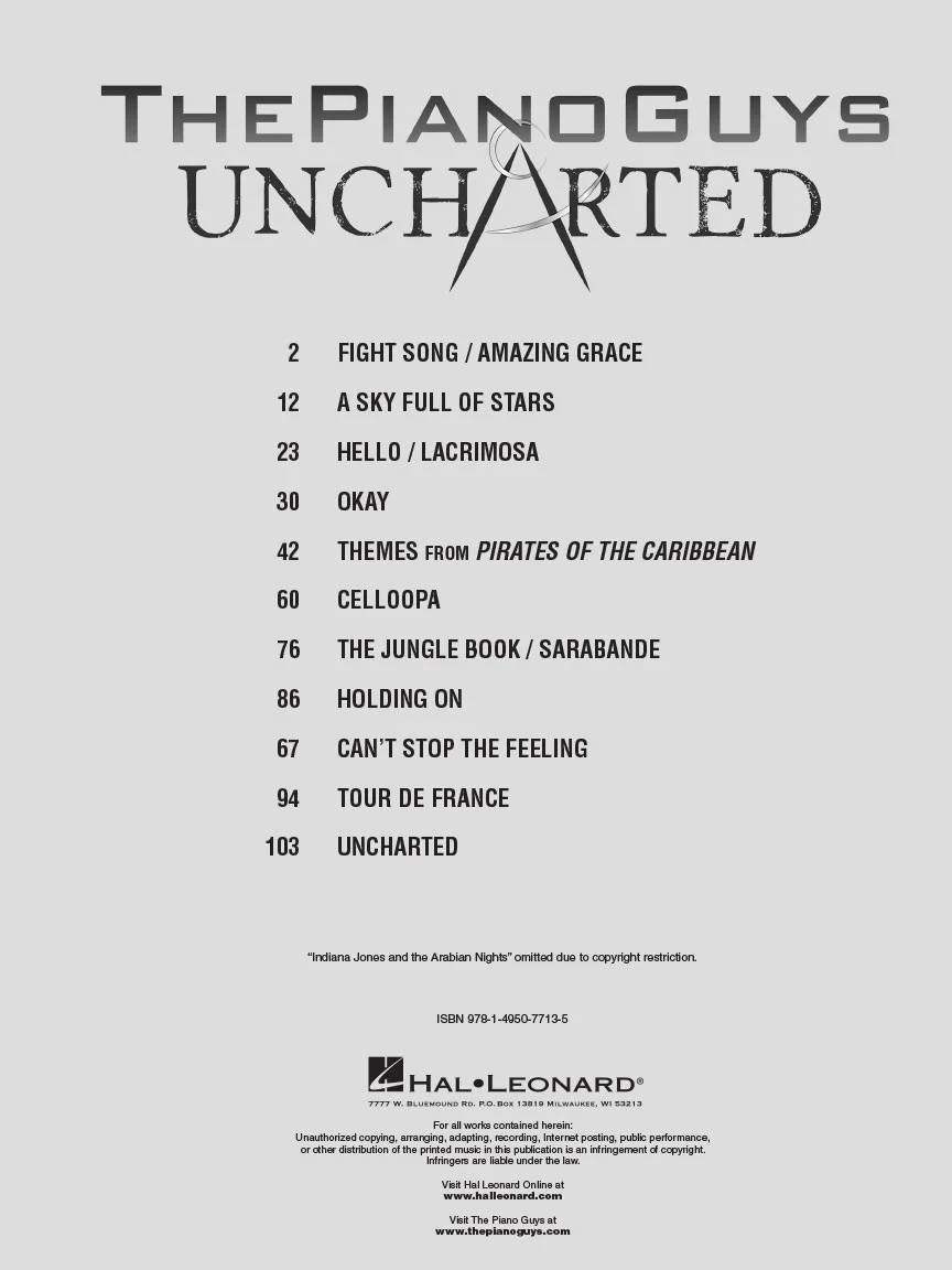 Piano Guys - Uncharted - Piano Solo/Optional Violin - Image 2