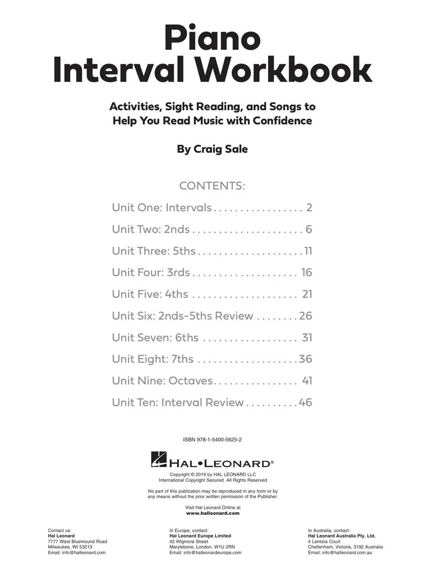 Piano Interval Workbook - Image 2