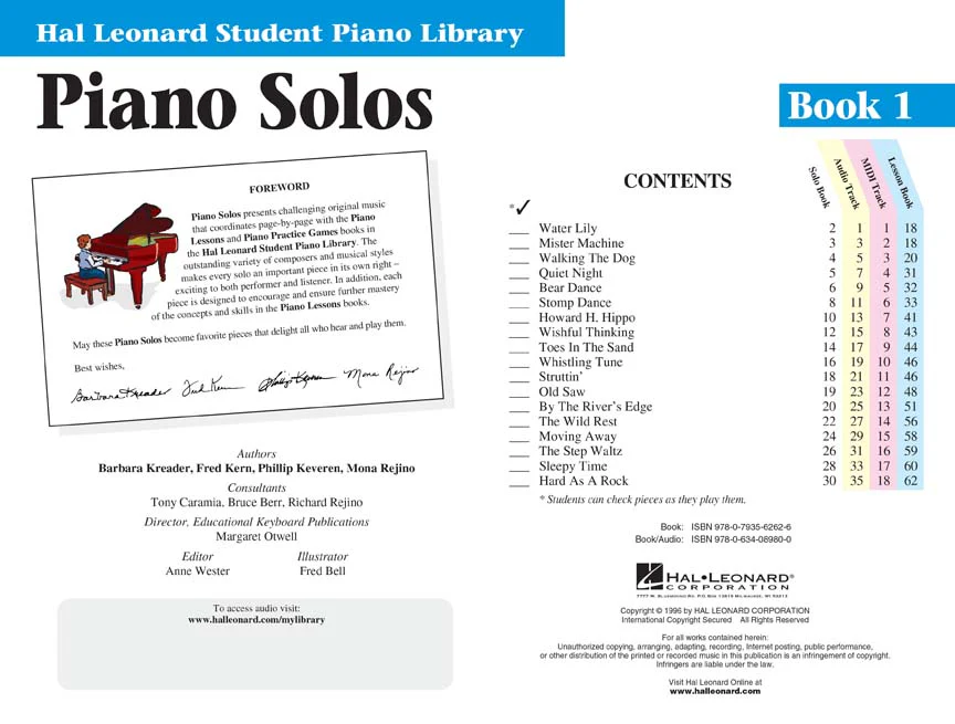 Piano Solos Book 1 - Hal Leonard Student Piano Library - Image 2