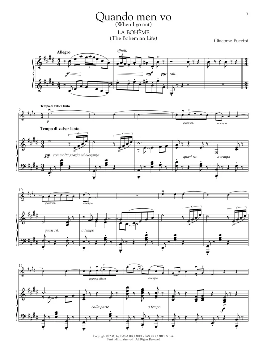 Play Puccini 10 Arias Transcribed for Violin & Piano - Image 3